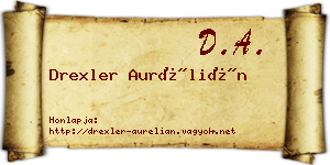 Drexler Aurélián névjegykártya